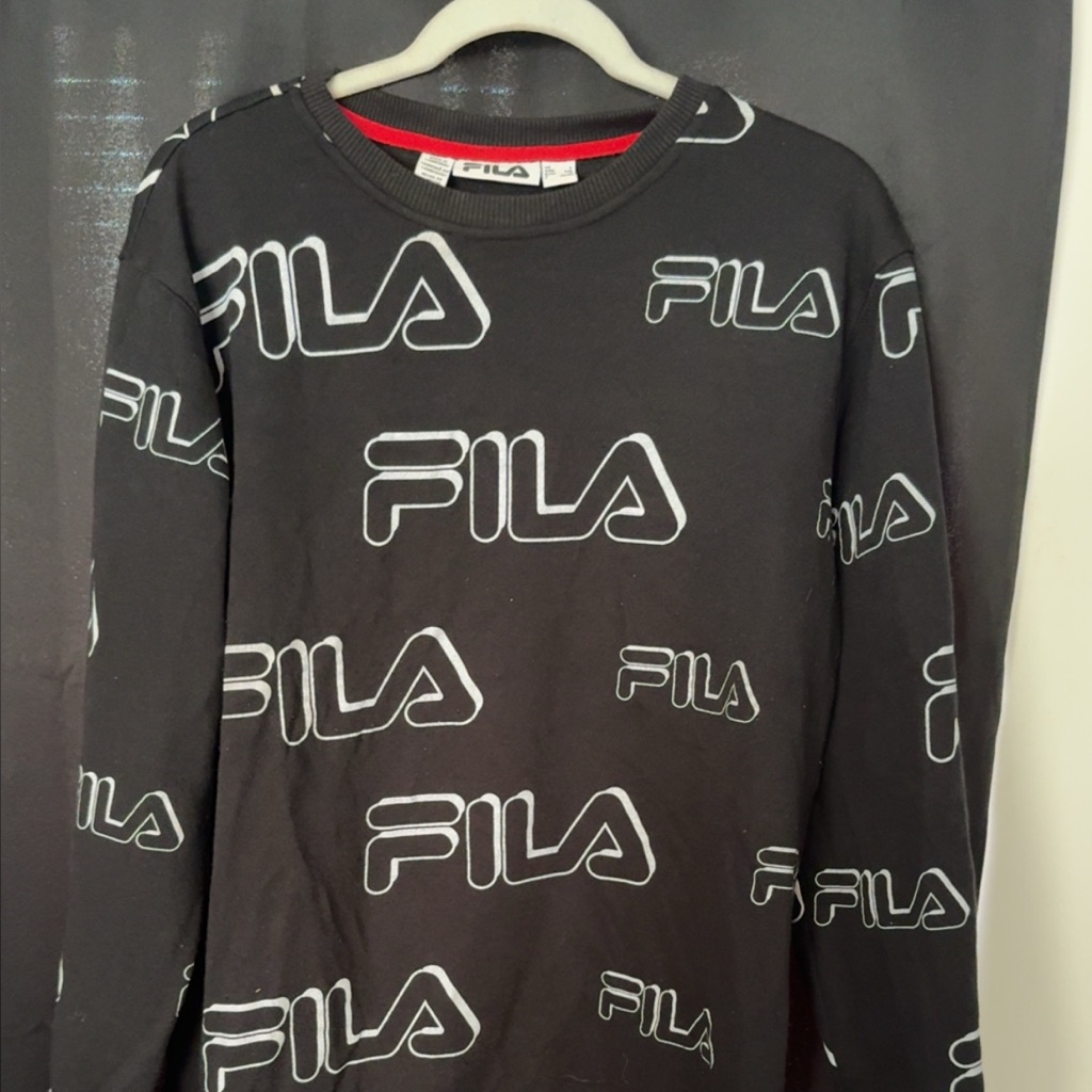 Fila Men's Black Crewneck Sweater